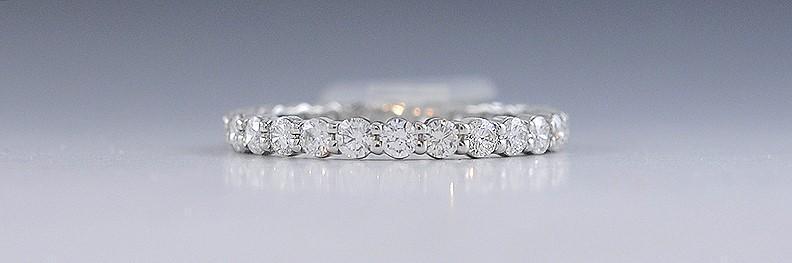 Must See Brand New ~1.04ct Diamond & Platinum Eternity Band Ring