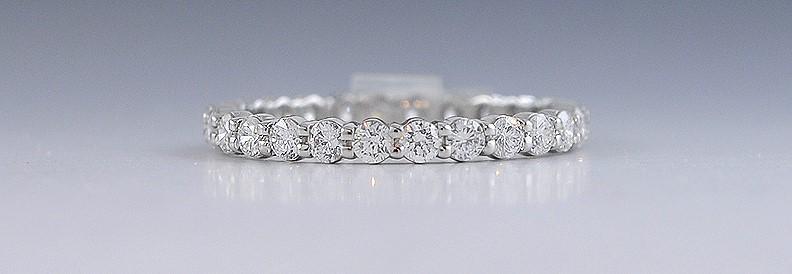 Must See Brand New ~1.04ct Diamond & Platinum Eternity Band Ring