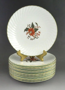 12 Lovely Royal Worcester Lynbrook Porcelain Salad or Luncheon Plates