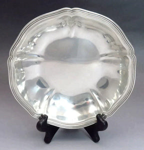 c1920s Handsome Arthur Stone Sterling Silver Lobed Bowl