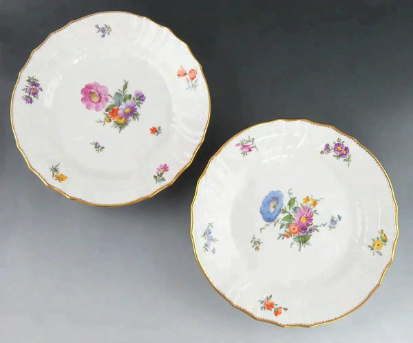 6 Royal Copenhagen Saxon Flower 493 Porcelain Salad/Dessert/Lunch Plates