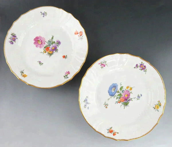 6 Royal Copenhagen Saxon Flower 493 Porcelain Salad/Dessert/Lunch Plates