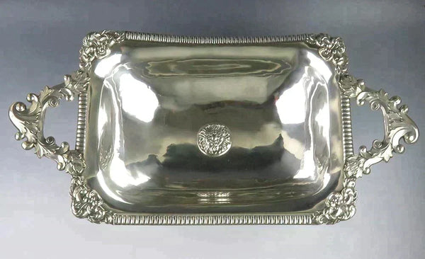 c1840s Superb German 800 Silver Footed Serving Dish / Bowl