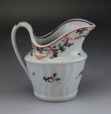 Lovely late 1700s English Floral Pearlware Porcelain Creamer Cream Pitcher