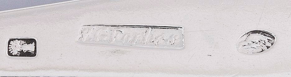 Great c1790s Pair American Sterling Silver Serving Spoons by W.G. Forbes