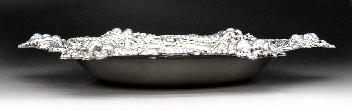 Antique c1895 Tiffany & Co Cornucopia Border Ashtray or Small Bowl Dish 5 1/2"