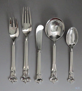 Great Cohr Sterling Silver 52pc Monica Flatware Set Service for 8
