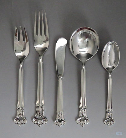 Great Cohr Sterling Silver 52pc Monica Flatware Set Service for 8