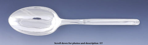 Rare Antique c1740 Irish Sterling Silver Double Marrow Scoop Spoon 7 1/2"