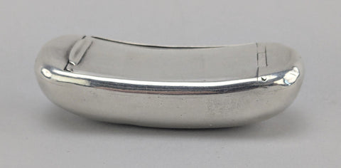 1811 English Georgian Sterling Silver Curved Rounded Snuff Box Joseph Willmore