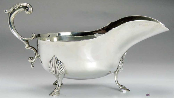 American Sterling Silver Heavy Weight Georgian Style Gravy / Sauce Boat