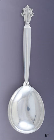 Georg Jensen Sterling Silver Acanthus Dronning Large Serving Scoop Spoon 8 1/8"