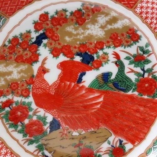 8 Japanese Arita Imari Peacock Porcelain Coupe Soup Bowls