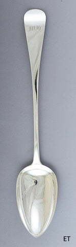 1833 Great English Georgian Sterling Silver Serving / Stuffing / Platter Spoon