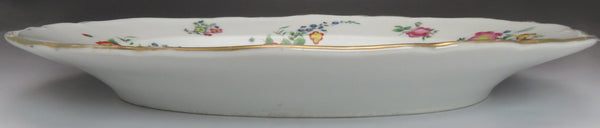 Pretty 1850's-1870's French Paris Porcelain Floral Tray or Serving Platter