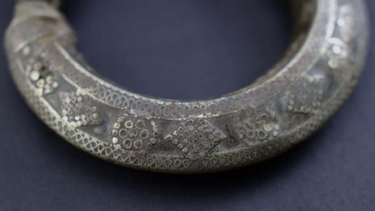 Ancient/Antique Bedouin Tribal Silver Cuff Bracelet