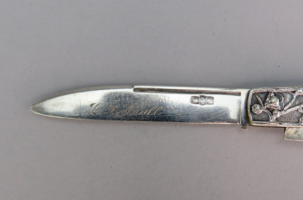 Antique Gorham American Cluny Pattern Sterling Silver Fruit Knife