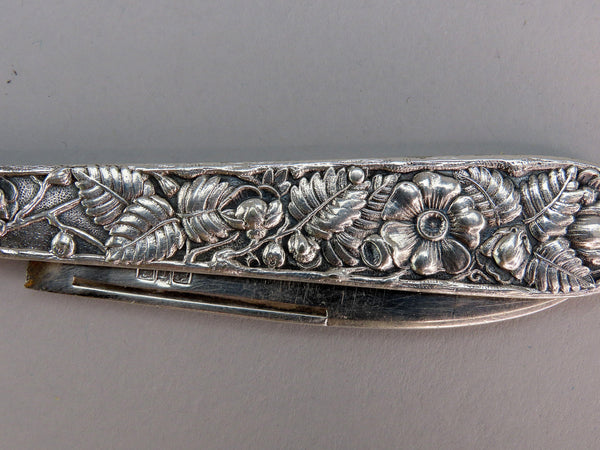 Antique Gorham American Cluny Pattern Sterling Silver Fruit Knife