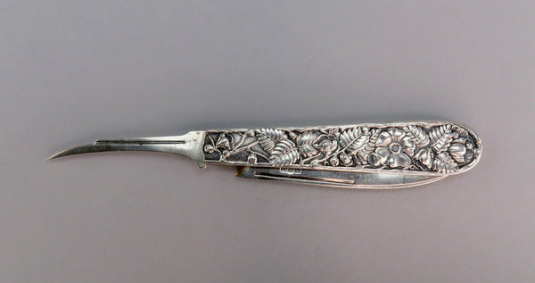 Antique Gorham American Cluny Pattern Sterling Silver Fruit Knife