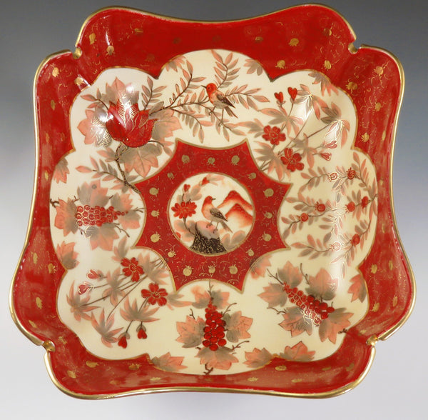 Beautiful B&D Japanese Style Porcelain Bowl w/ Birds Flowers
