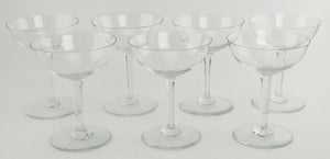 7 Genuine Baccarat Coppelia Pattern Crystal Champagne Glasses