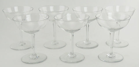 7 Genuine Baccarat Coppelia Pattern Crystal Champagne Glasses