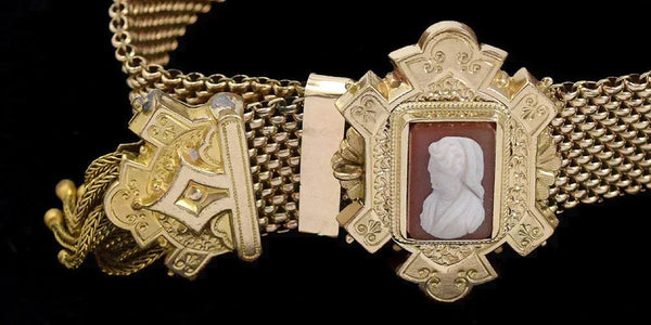 2 Breathtaking American Victorian Gold Plated Hand Engraved Adjustable Bracelets
