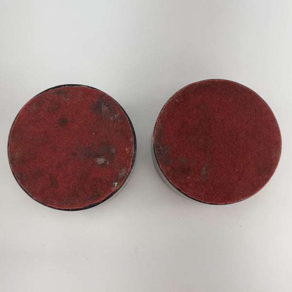Rare Pair c1810-1825 English Regency Papier Mache Gold Wine Bottle Coasters