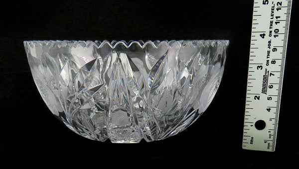 Late ABP American Brilliant Period Flower Cut Glass Serving Bowl