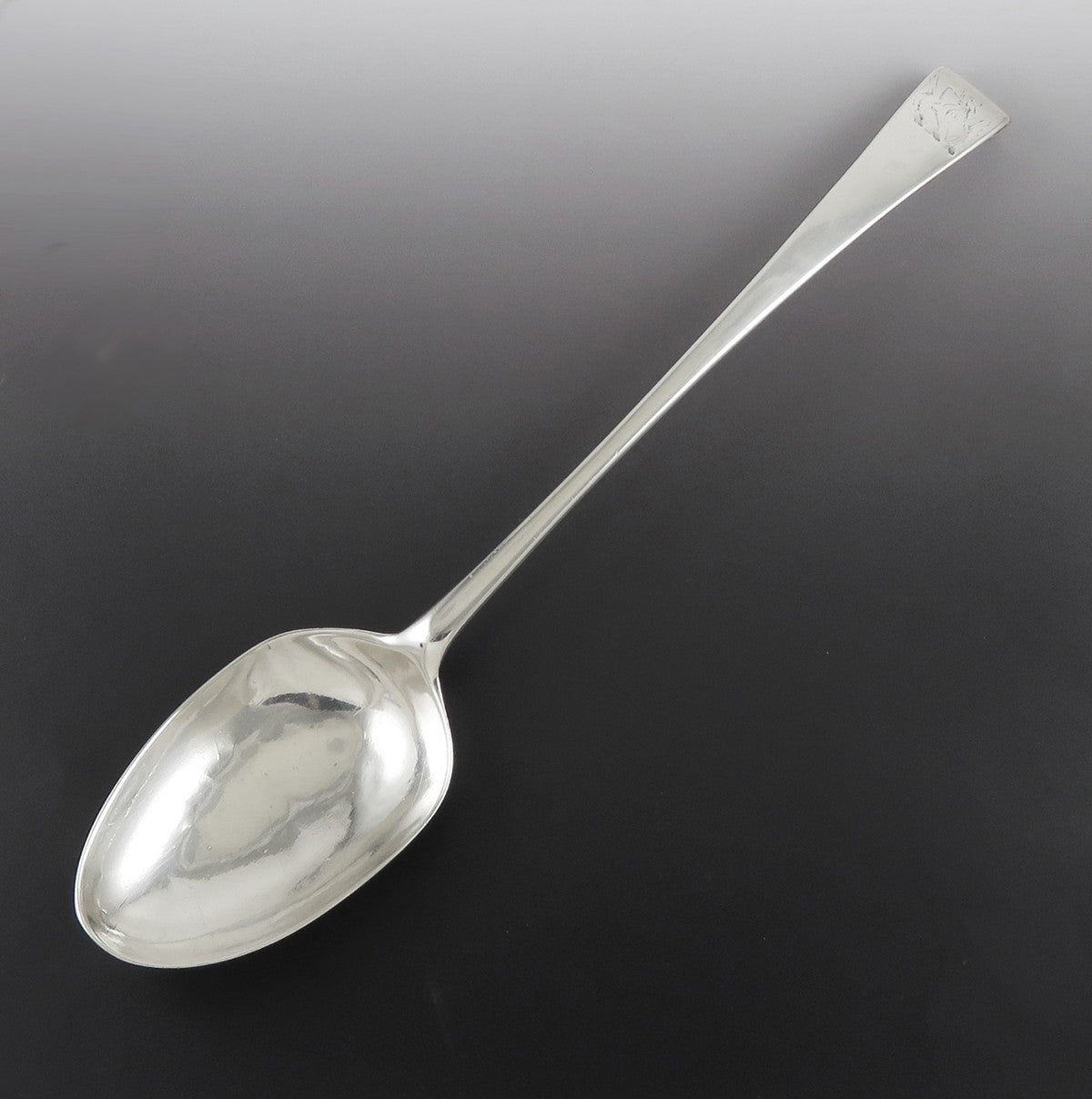 Irish 1766 Georigan Sterling Silver w/Griffin Dragon Serving Spoon 11 inches