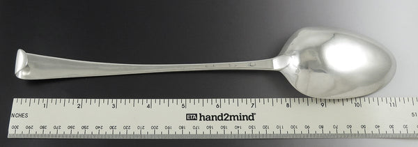 Irish 1766 Georigan Sterling Silver w/Griffin Dragon Serving Spoon 11 inches