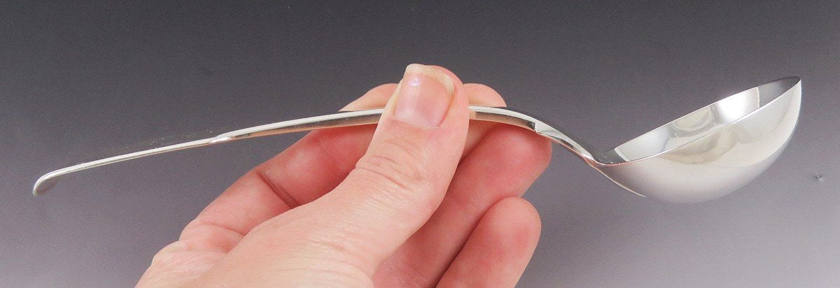 Antique 1829 English Georgian Sterling Silver Fiddle Gravy/Sauce Ladle 7 1/8"