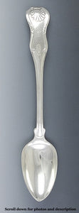 Huge c1820 American Coin Silver Kings Pattern Platter Serving Stuffing Spoon