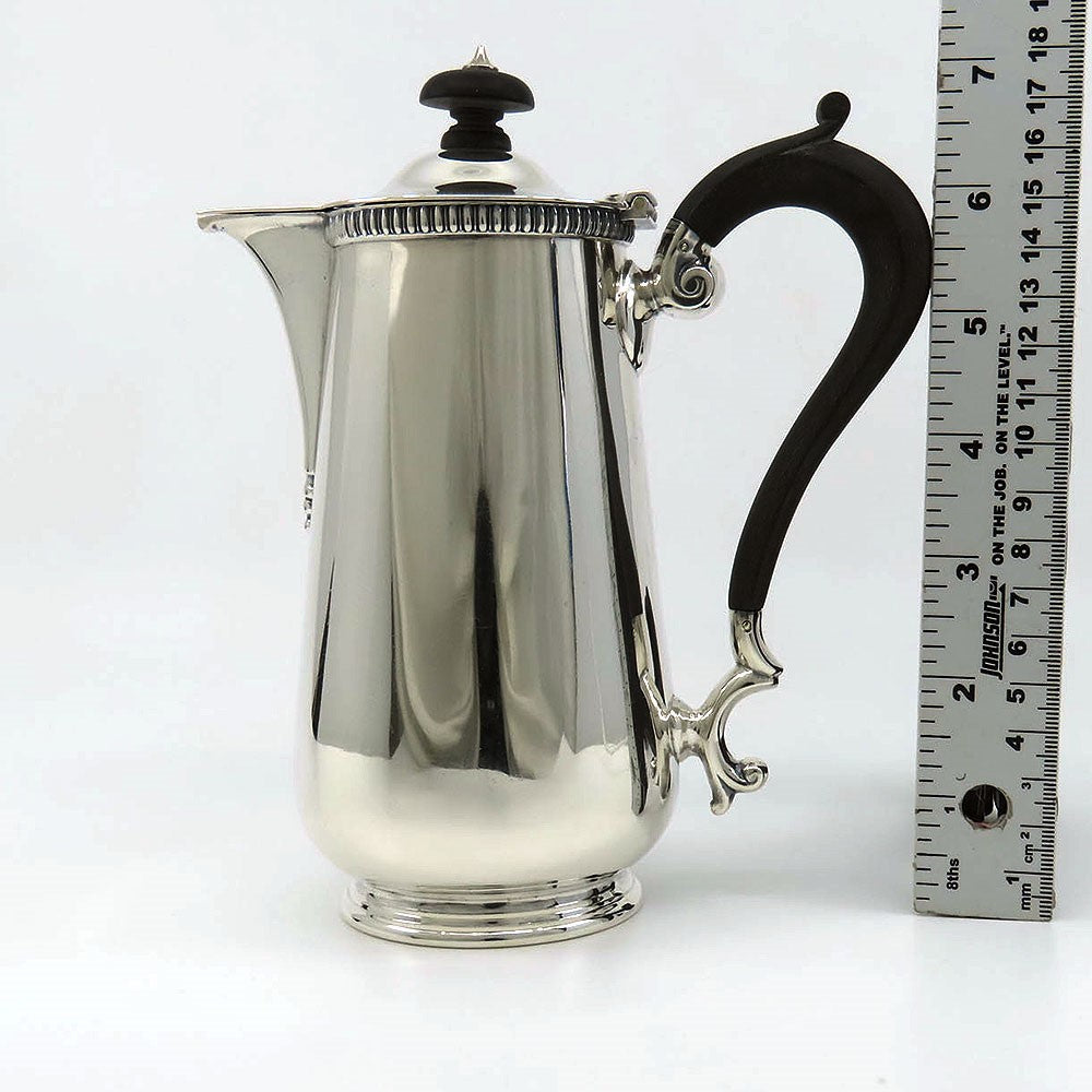 Stylish 1912 English Sterling Silver Coffee Tea Mocha Pot