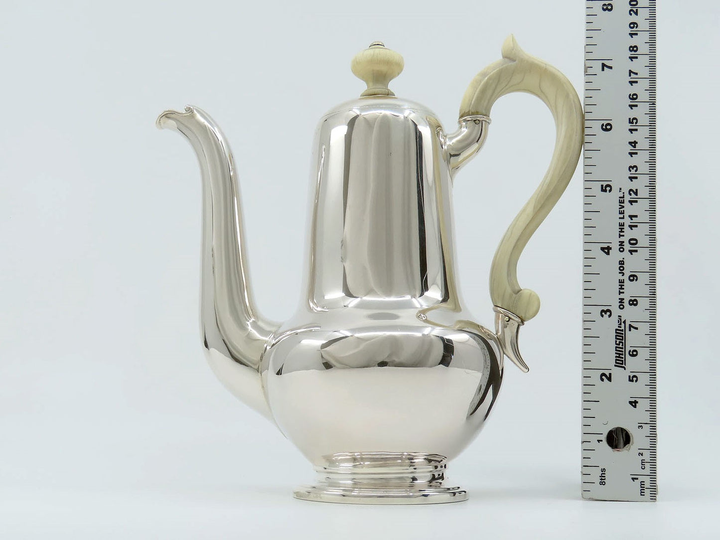 Fine Antique late 1800s-early 1900s Austrian Silver Tall Teapot / Coffee Pot