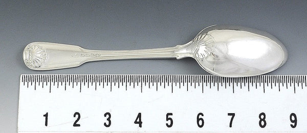 Antique 1815 Georgian English Sterling Silver Fiddle Shell Serving Spoon