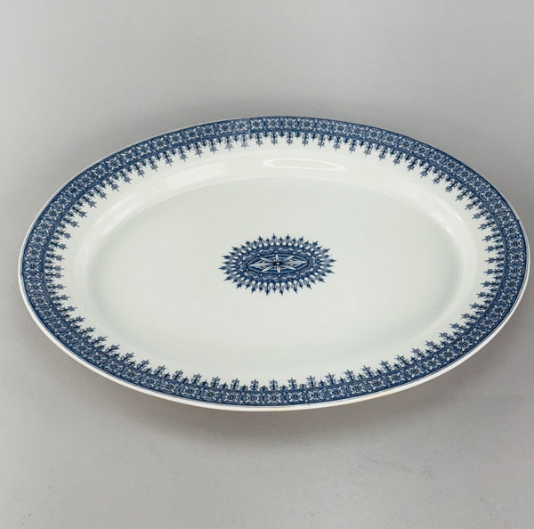 Antique Large Oval 1890 Royal Worcester Serving Platter Blue and White