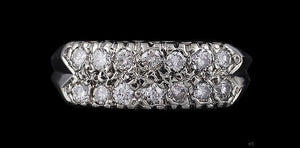 Quality Modern 14K White Gold ~.50ct Diamond Ring Size 6.5