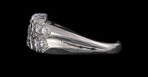 Quality Modern 14K White Gold ~.50ct Diamond Ring Size 6.5