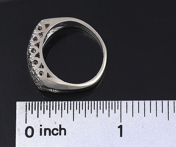 Quality Modern 14K White Gold ~.50ct Diamond Ring Size 6.5