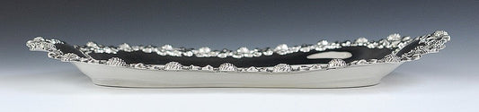 Antique c1890 Theodore Starr Sterling Silver Clover Serving Dish/Tray 14.5"