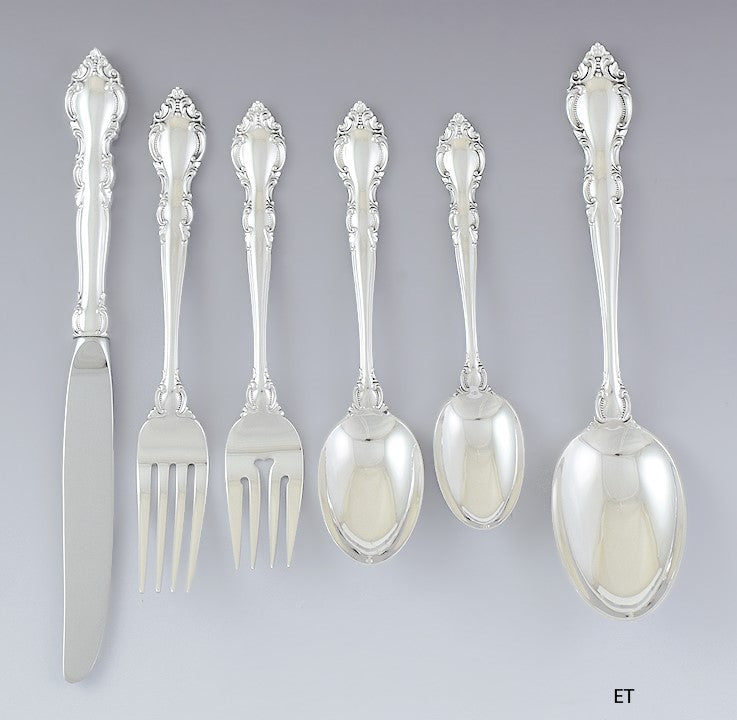 Excellent Lunt 34pc Malvern Flatware Silverware Service Set Crisp No Wear