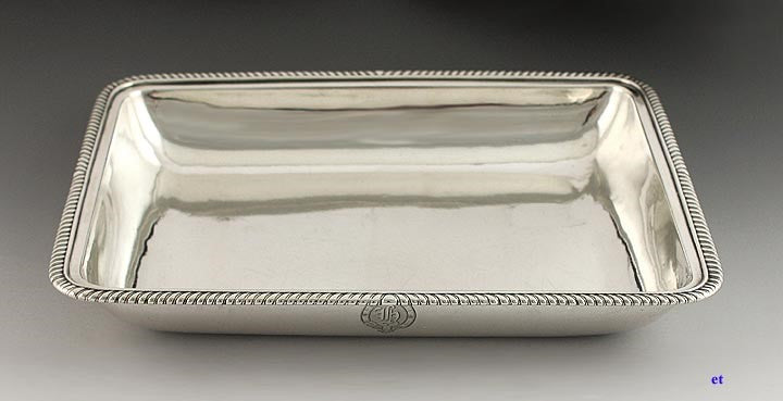 1803 English Georgian Sterling Silver Gadrooned Serving Bowl/Dish 8.25"X11"