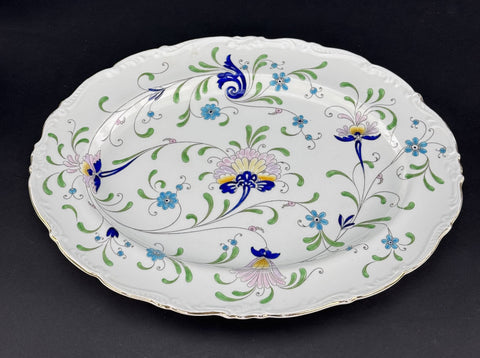 Coalport Fanfare Japan Pattern Oval Platter 14.75 x 11.5 Inches