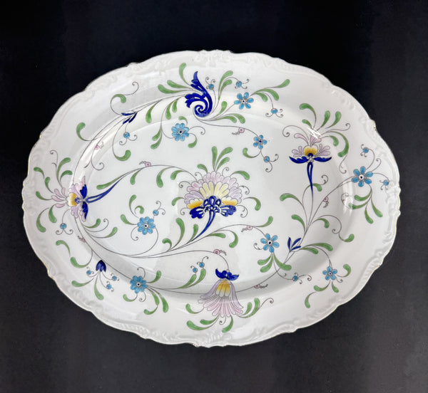 Coalport Fanfare Japan Pattern Oval Platter 14.75 x 11.5 Inches