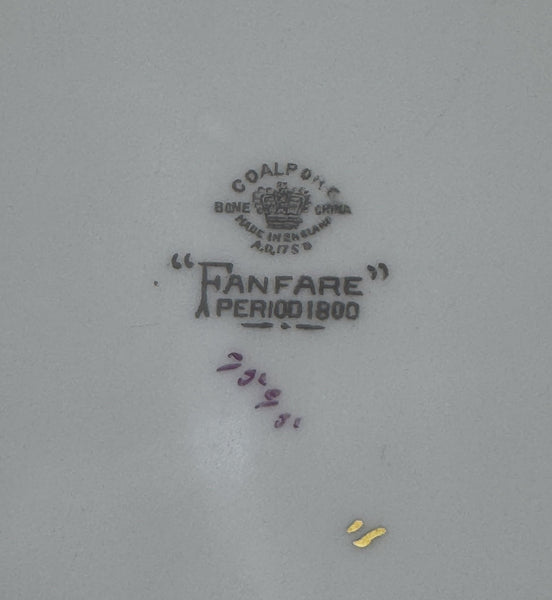 Coalport Fanfare Japan Pattern Oval Platter 14.75 x 11.5 Inches
