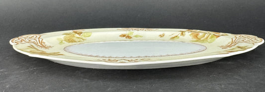 Antique Hermann Ohme Silesia Old Ivory Clarion 16 Porcelain Oval Serving Platter