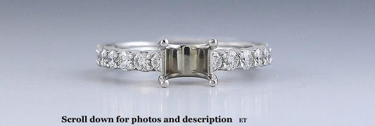 Beautiful Brand New .53ct Diamond & Platinum Ring Setting