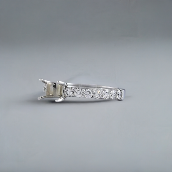 Beautiful Brand New .53ct Diamond & Platinum Ring Setting