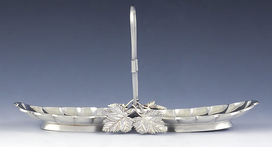 Beautiful c1870s Wood & Hughes Aesthetic Sterling Silver Bon Bon Dish